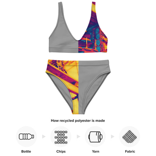 Recycled high-waisted bikini